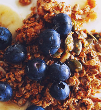 Granola-copos de avena