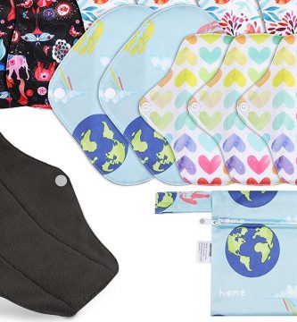 Compresas y salvaslip con alas, reutilizables y ecológicos