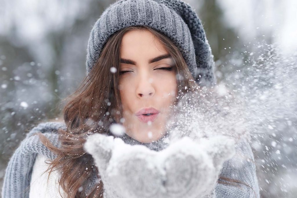 Vegano Cuidado facil en la nieve